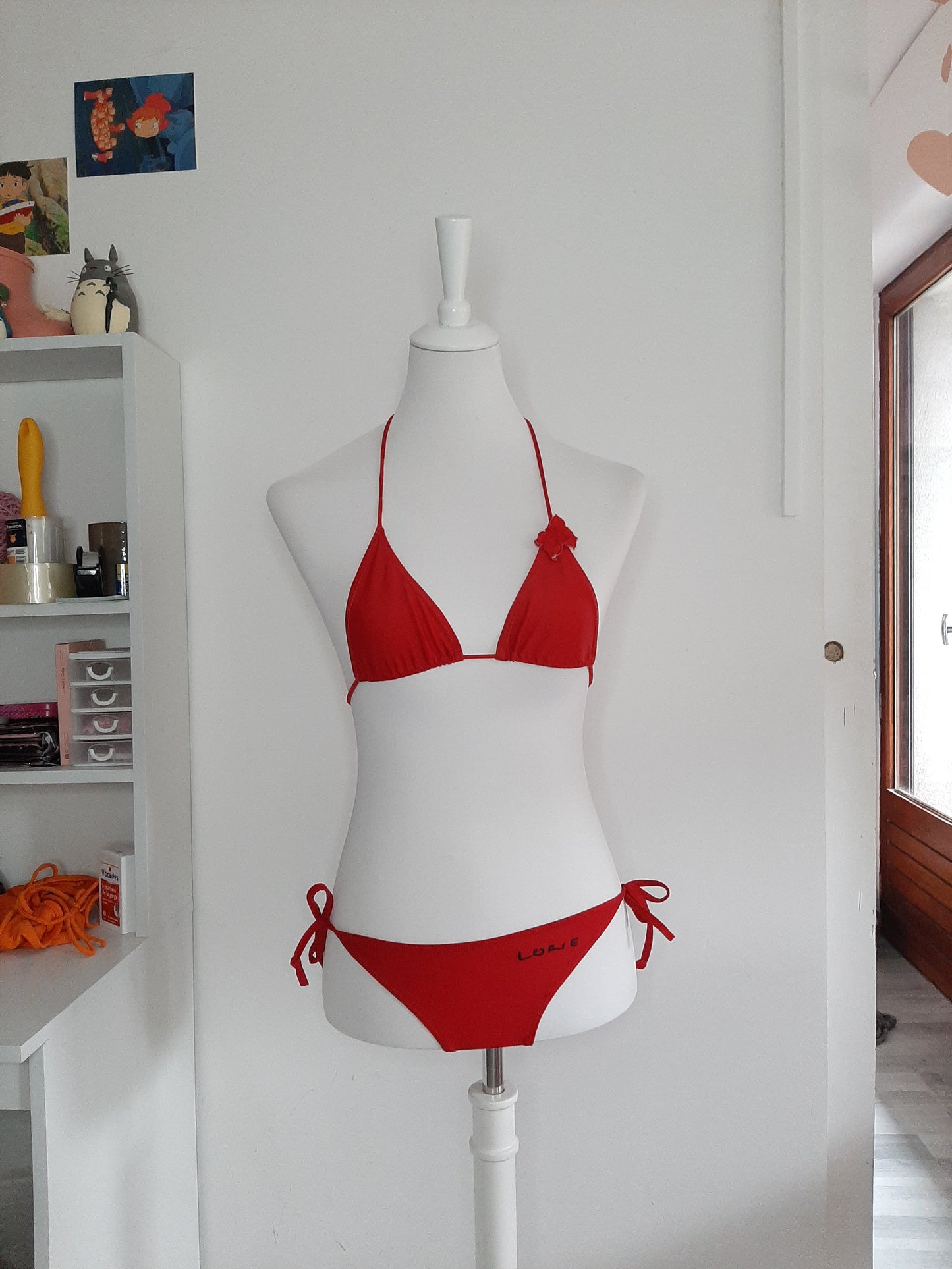 Maillot de bain 2 pièces rouge "Lorie"