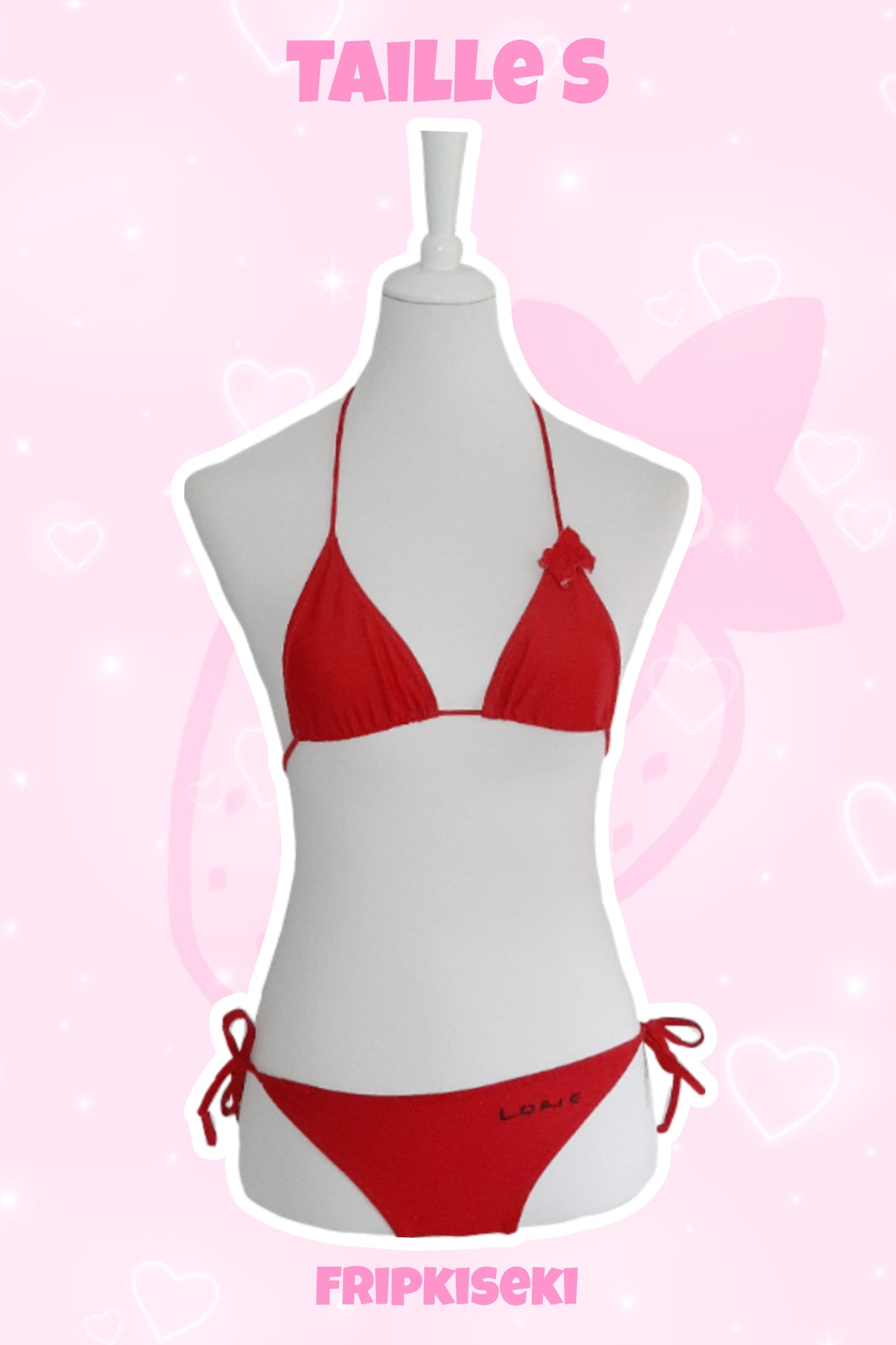 Maillot de bain 2 pièces rouge "Lorie"