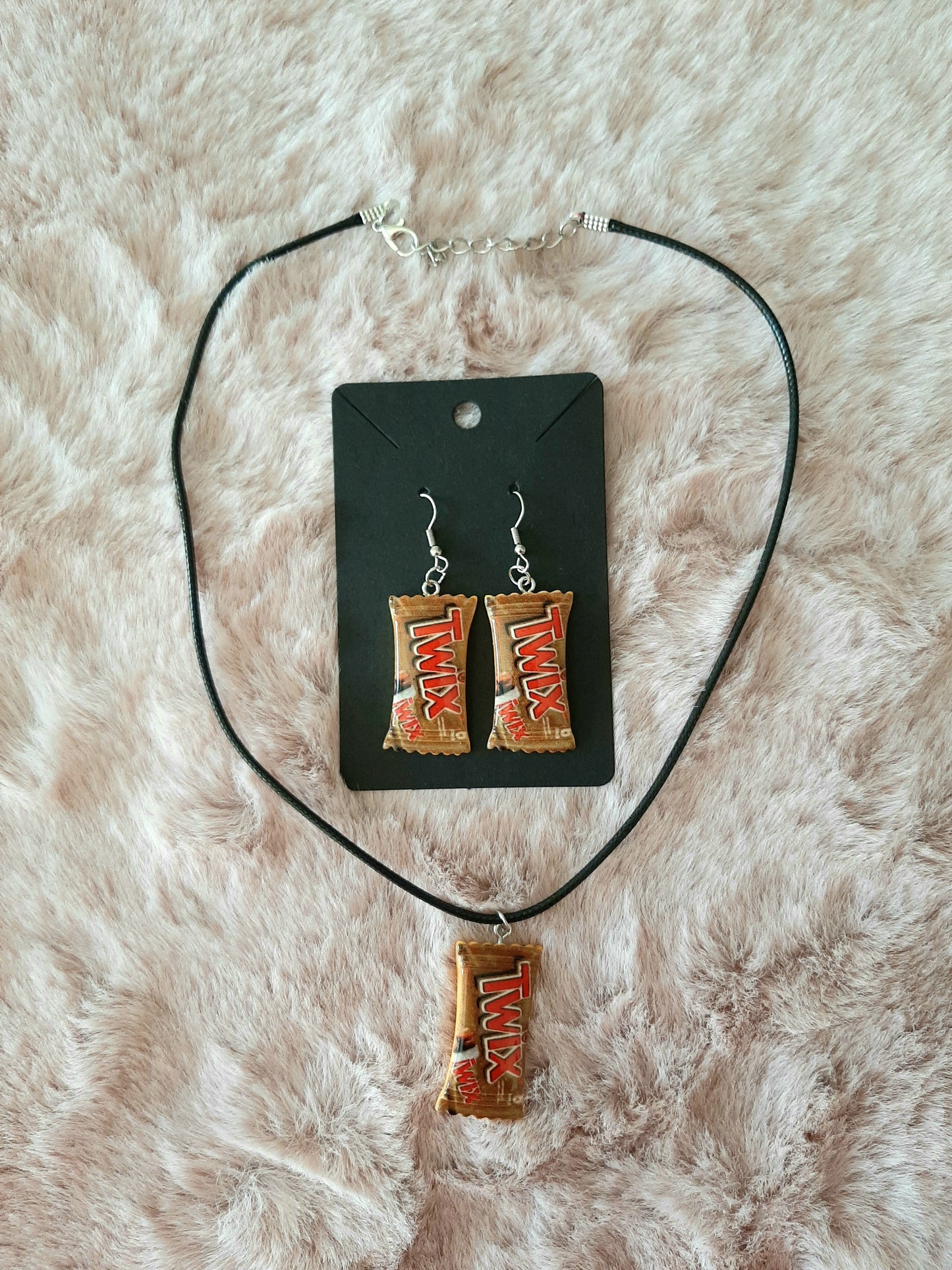 Ensemble bijoux Collier et boucles d'oreilles Twix