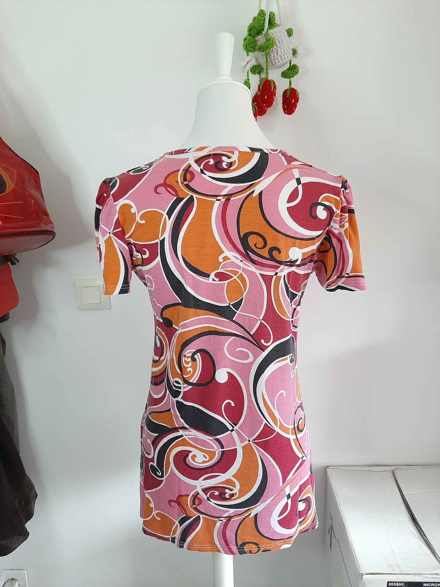 Top rose et orange style 70s