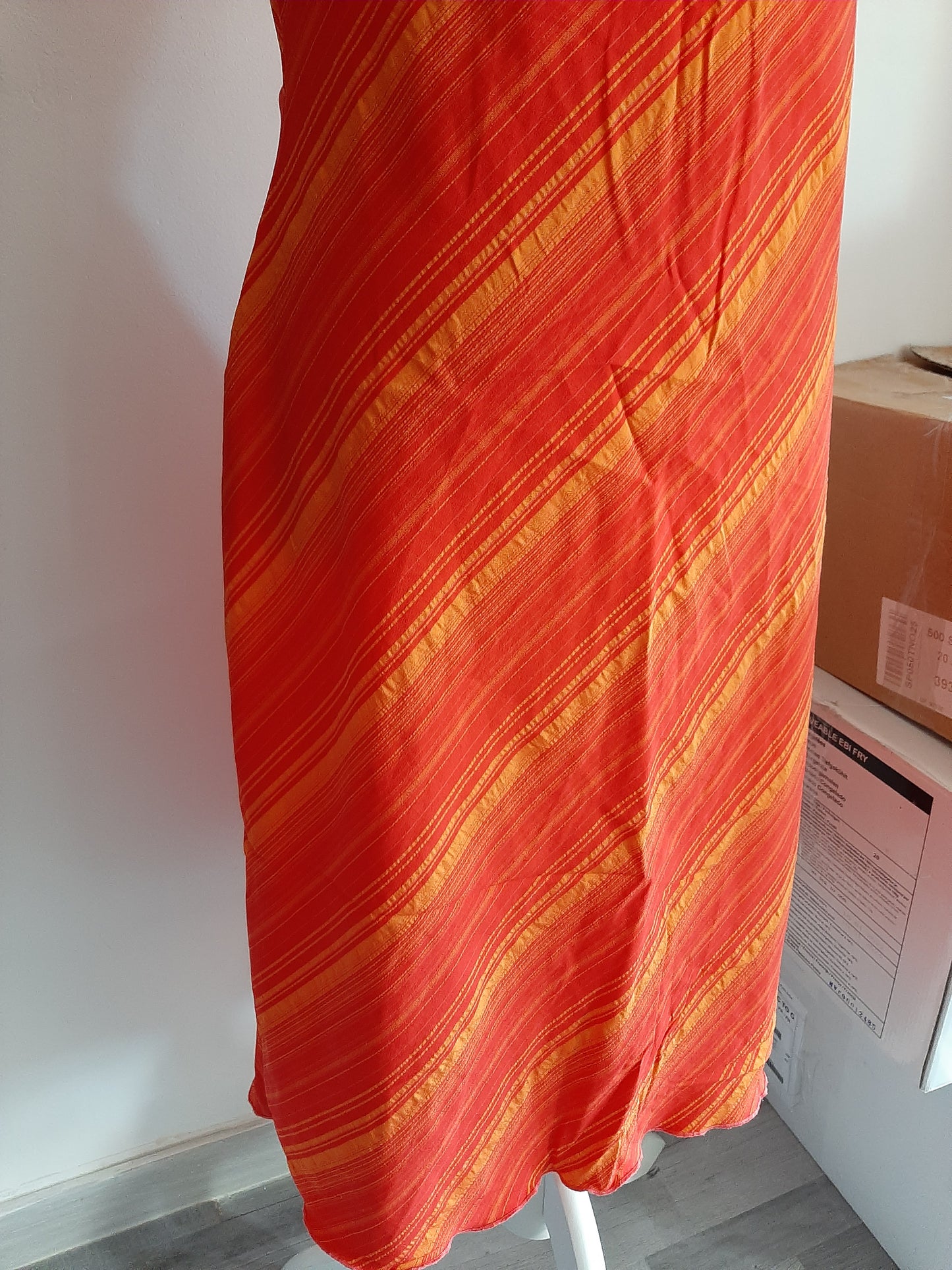 Robe à rayure orange