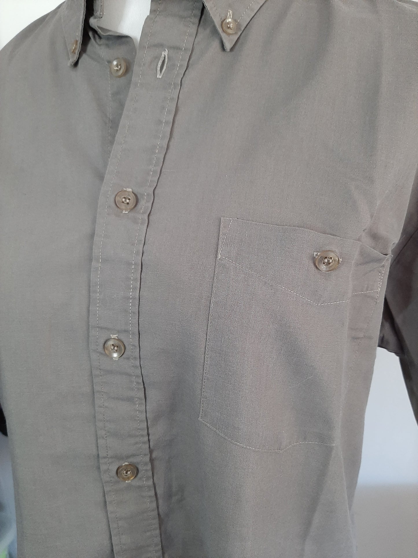 Chemise manche courte marron