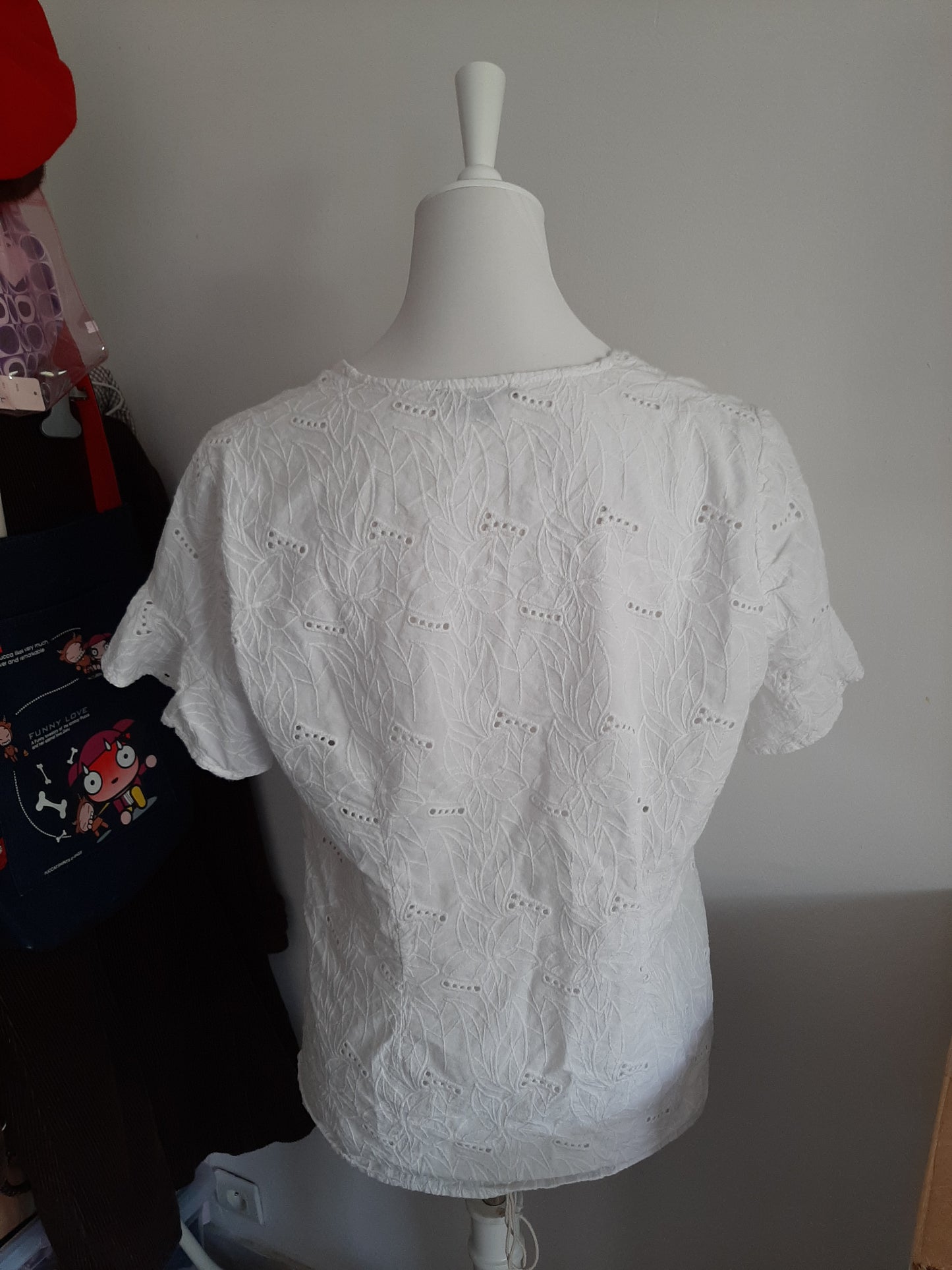 Chemise Manche courte blanche avec broderie