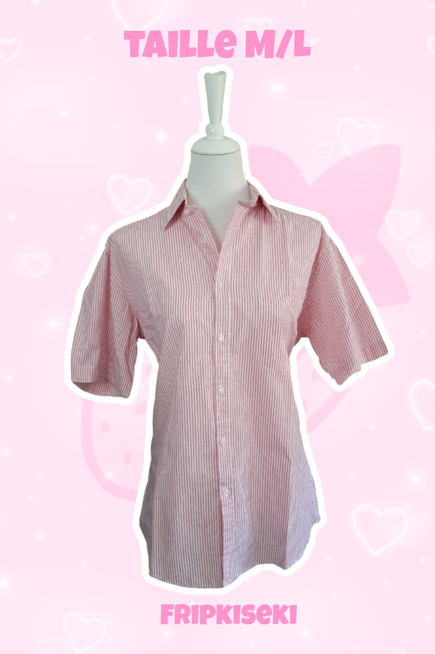 Chemise à rayure rose