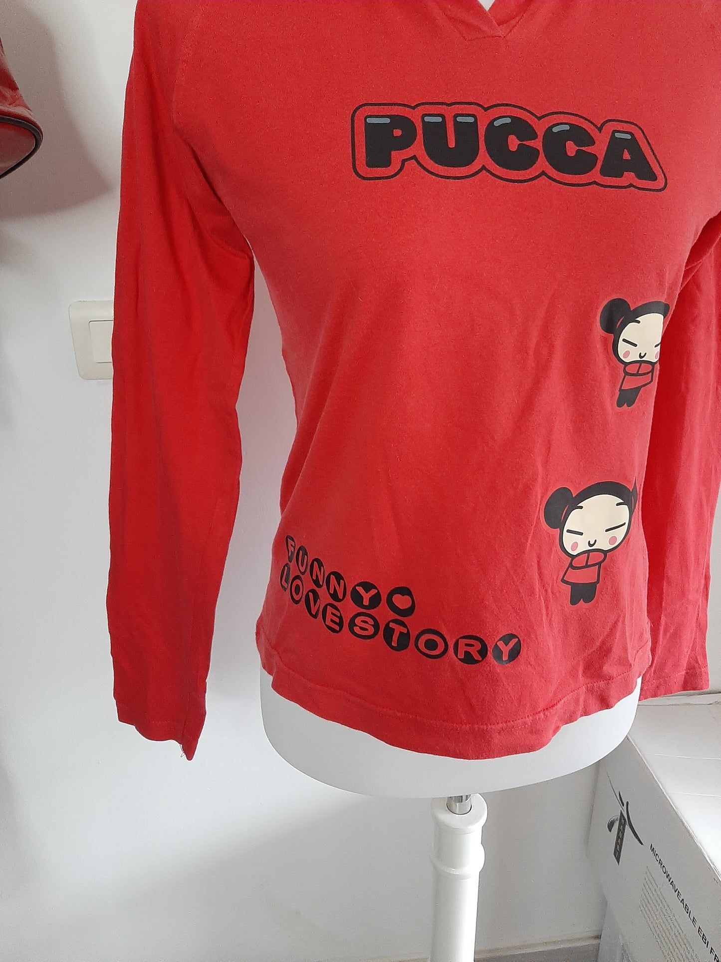 Top manche longue rouge Pucca