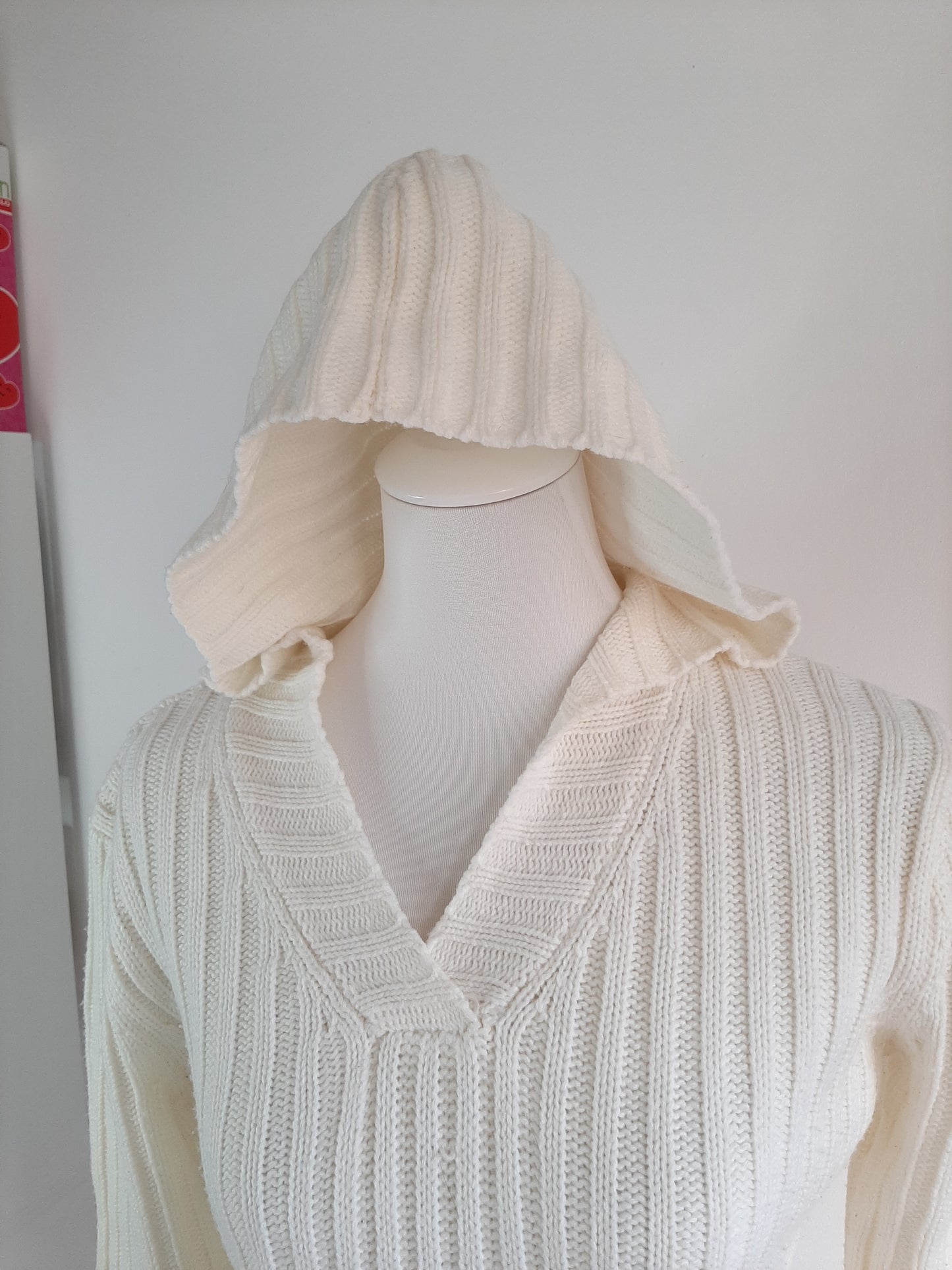 Pull à capuche blanc