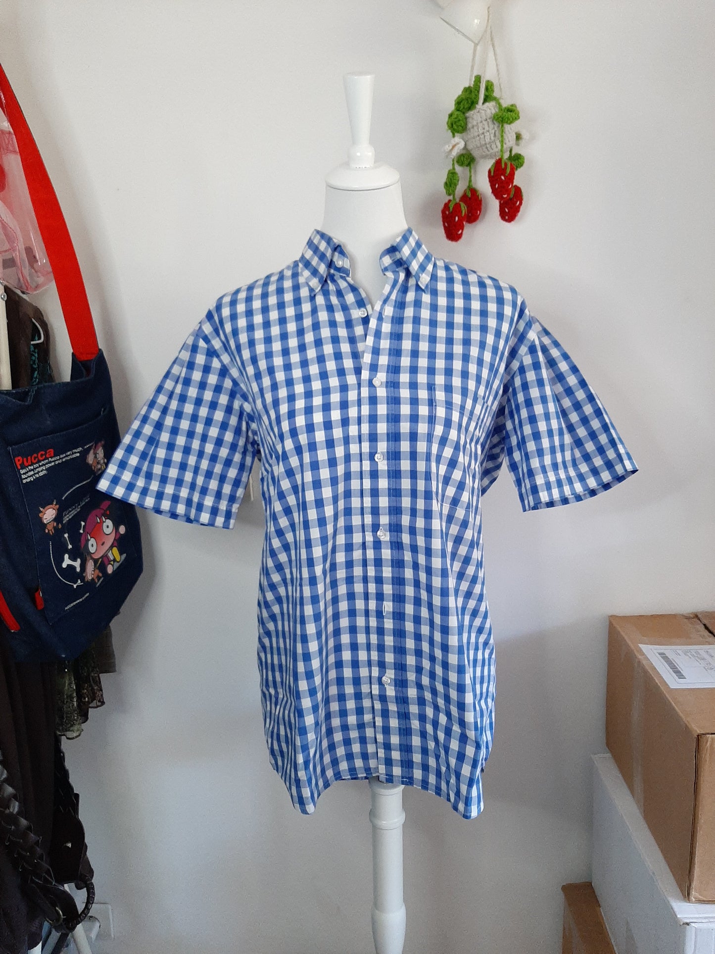 Chemise vichy bleu