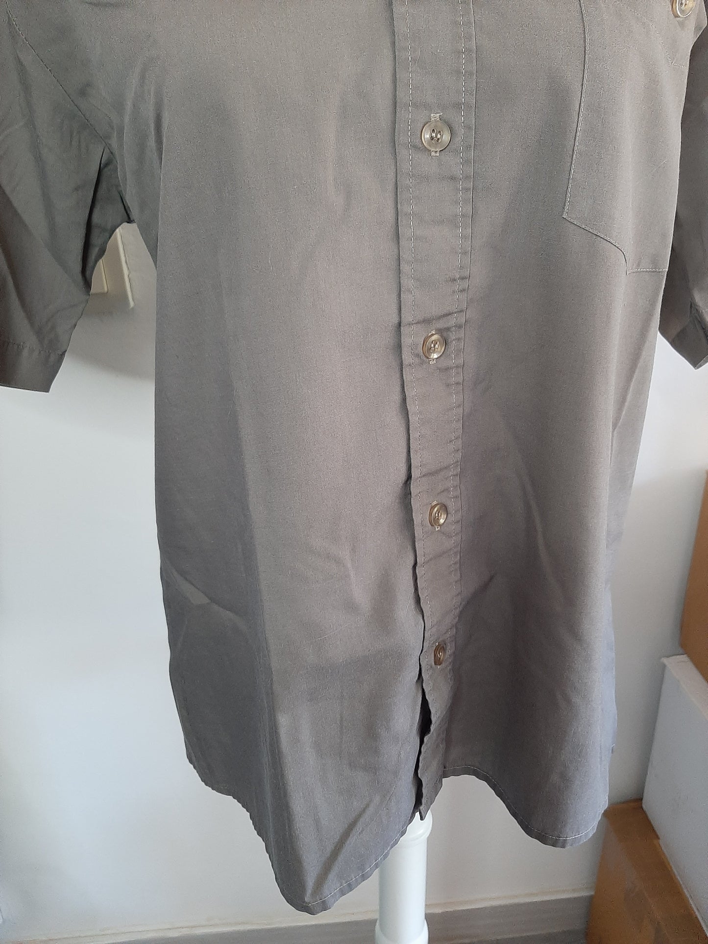 Chemise manche courte marron