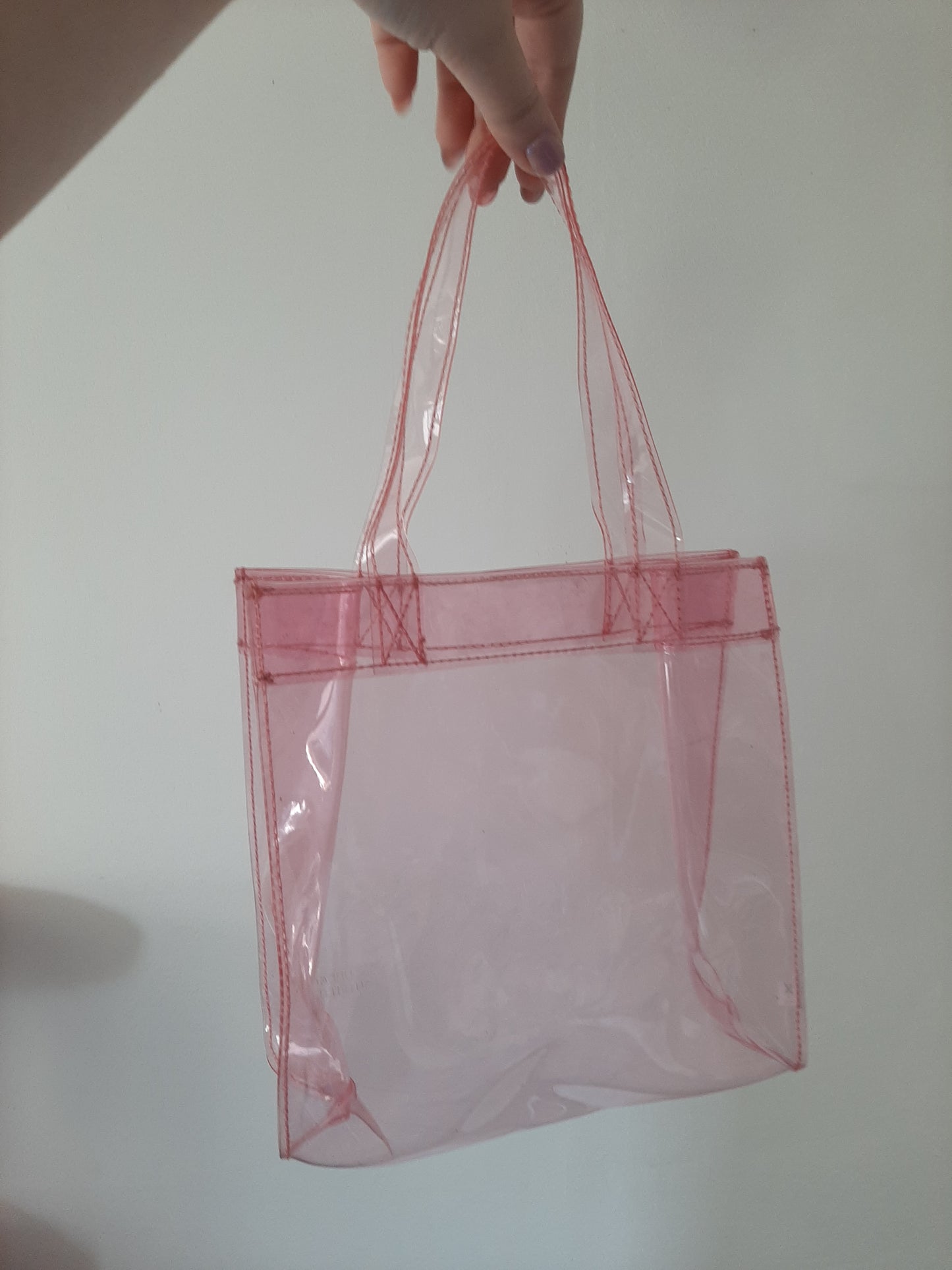 Sac transparent rose