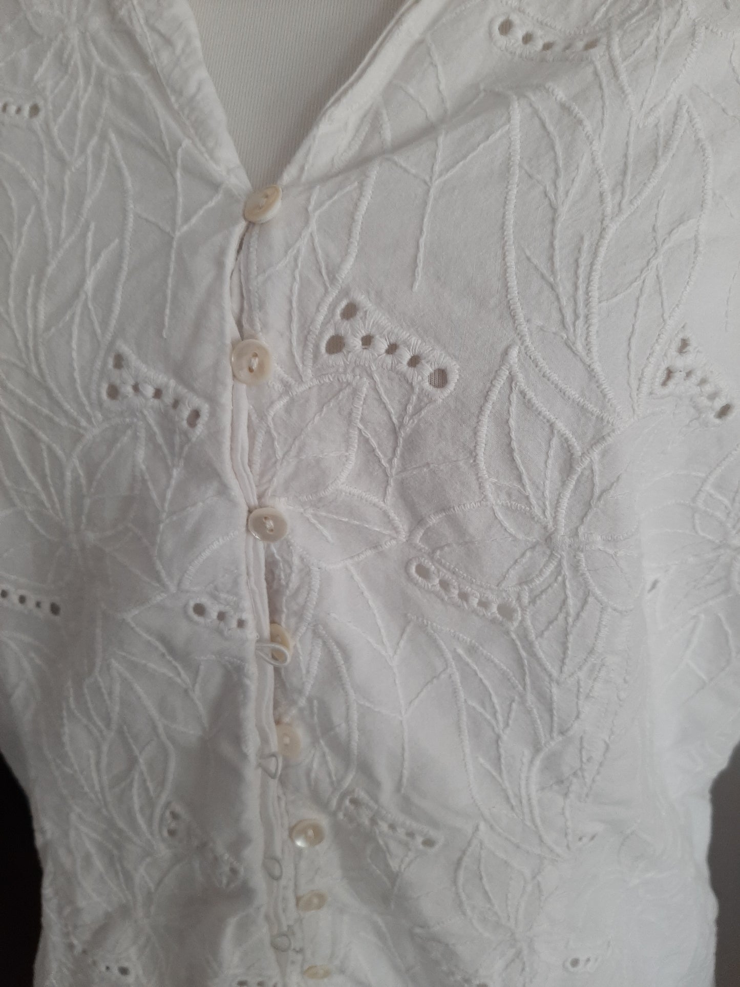 Chemise Manche courte blanche avec broderie