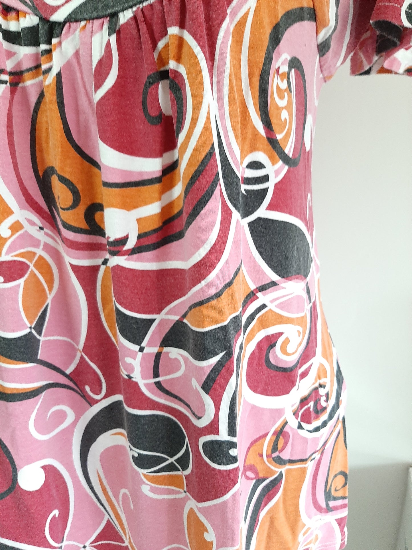 Top rose et orange style 70s